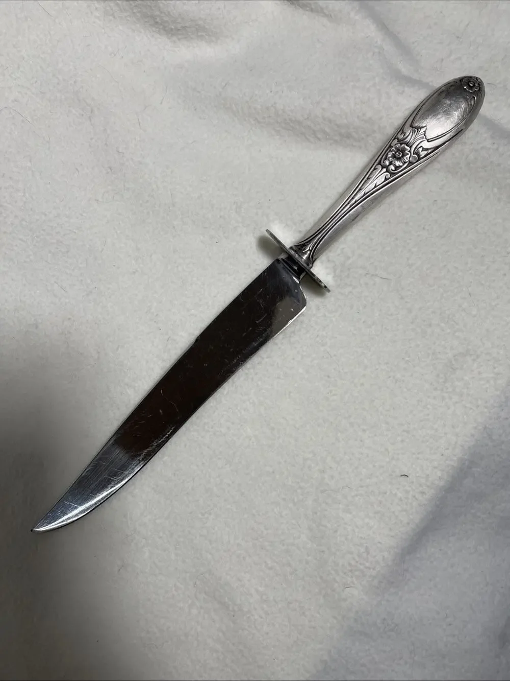 VTG Wallace Sterling Silver / Plated Handle, Stainless Steel Carving Knife
